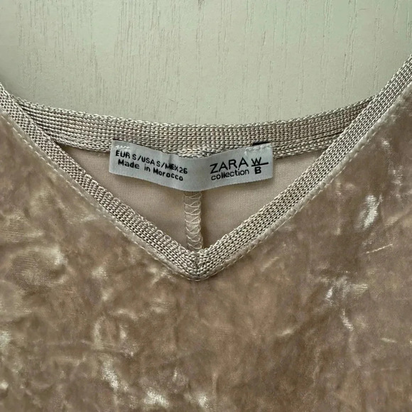 Zara Collection Velvet Burnout Slip Dress Nightie Excellent Condition Y2K EUC - Picture 3 of 7